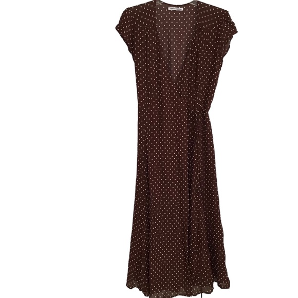 Reformation Carina Dot Wrap Dress EUC - Picture 3 of 11